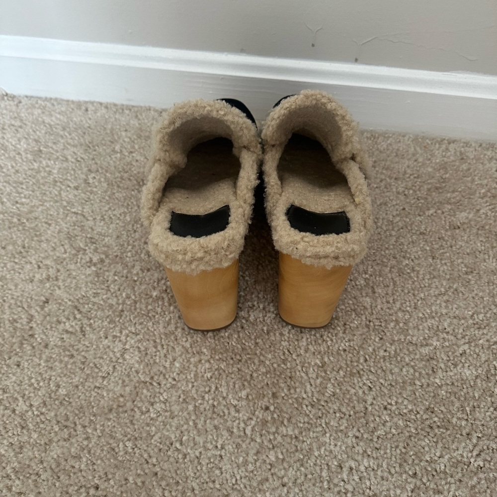 Jeffery Campbell NWOB Black Delanie faux shearling platform mule size 10 - Picture 5 of 6